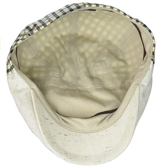 NWT Henschel Men's 100% Cotton Ivy Plaid Back Cap - Picture 3 of 3